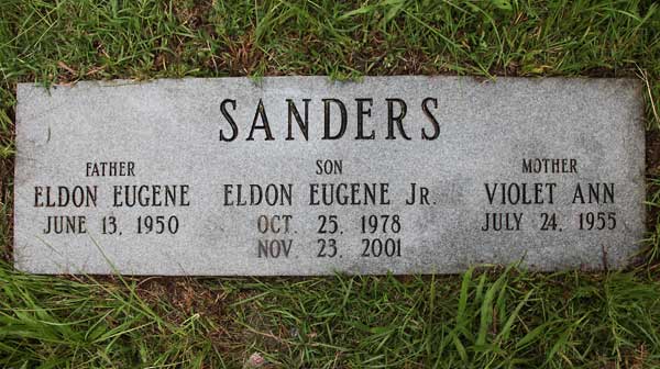Eldon Eugene & Eldon Eugene Jr. & Violet Ann Sanders Gravestone Photo