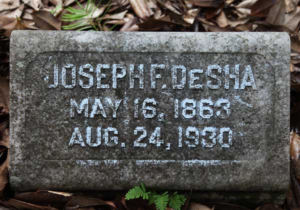 Joseph F. DeSha Gravestone Photo