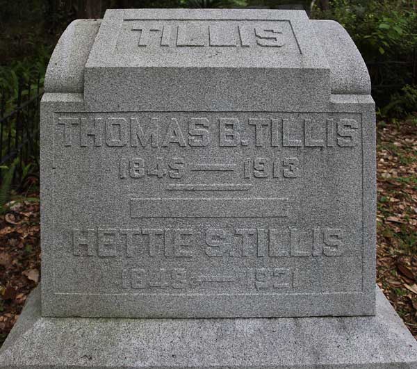 Thomas B. & Hettie S. Tillis Gravestone Photo