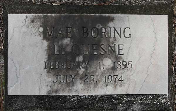 Mae Boring LeQuesne Gravestone Photo