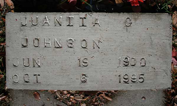 Juanita C. Johnson Gravestone Photo