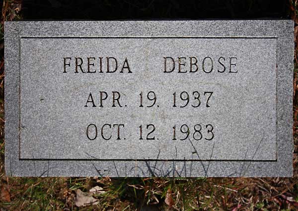Freida DeBose Gravestone Photo