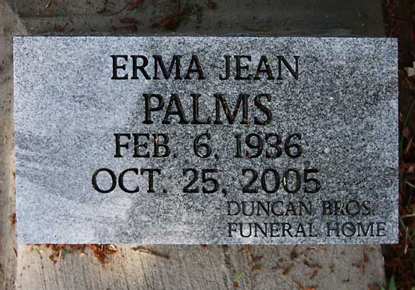 Erma Jean Palms Gravestone Photo