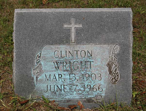 Clinton Wright Gravestone Photo