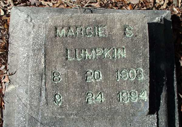 Margie S. Lumpkin Gravestone Photo