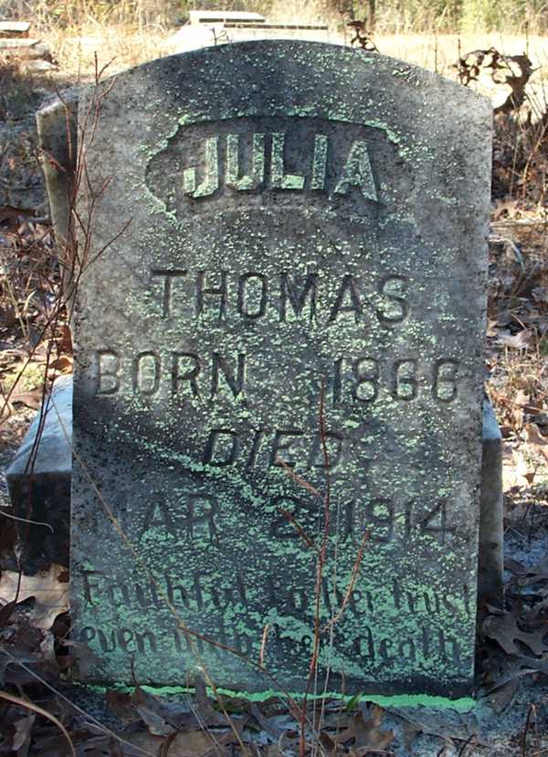 Julia Thomas Gravestone Photo