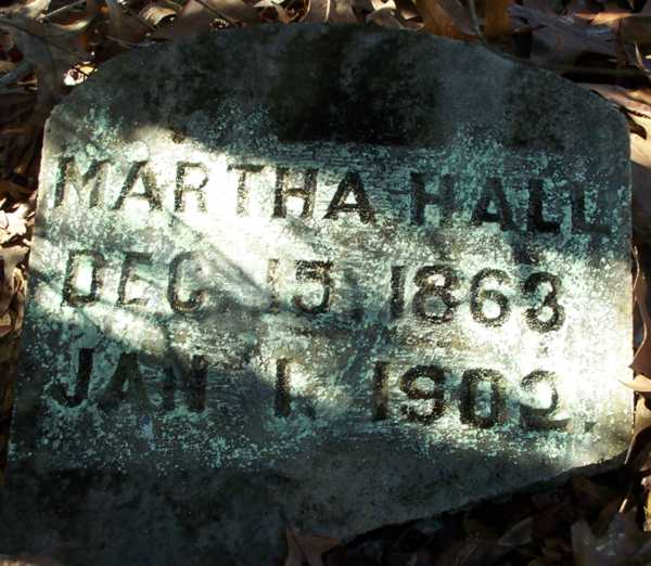 Martha Hall Gravestone Photo