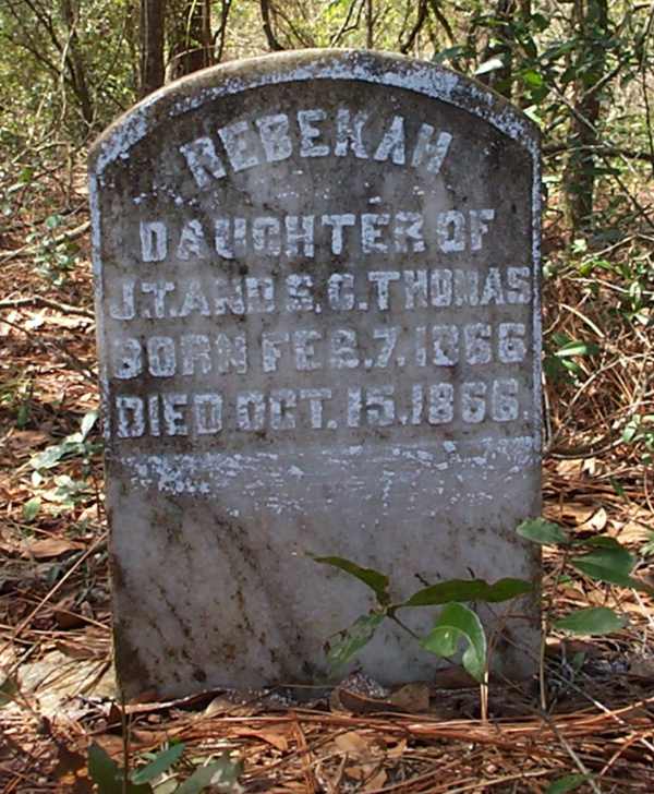 Rebekah Thomas Gravestone Photo