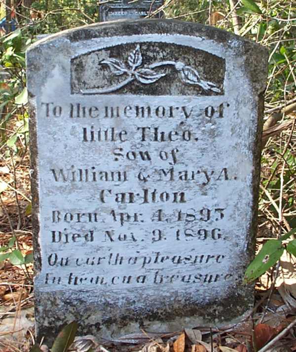 Theo Carlton Gravestone Photo