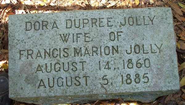 Dora Dupree Jolly Gravestone Photo