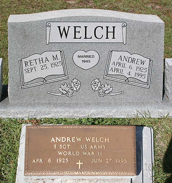 Retha M. & Andrew Welch Gravestone Photo