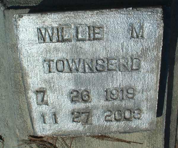 Willie M. Townsend Gravestone Photo