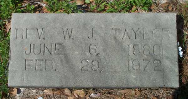 W.J. (Rev.) Taylor Gravestone Photo