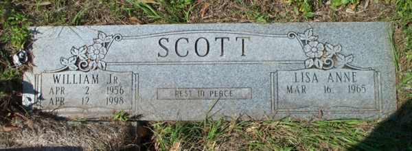 William Jr. & Lisa Anne Scott Gravestone Photo