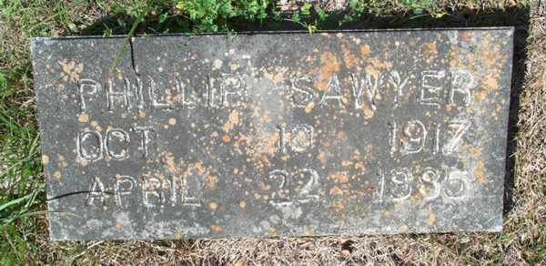 Phillip Sawyer Gravestone Photo
