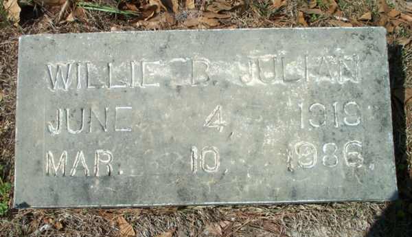 Willie B. Julian Gravestone Photo
