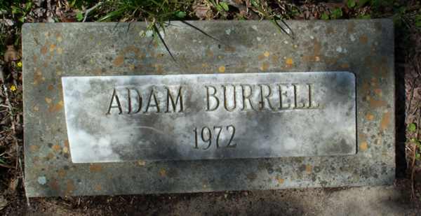 Adam Burrell Gravestone Photo
