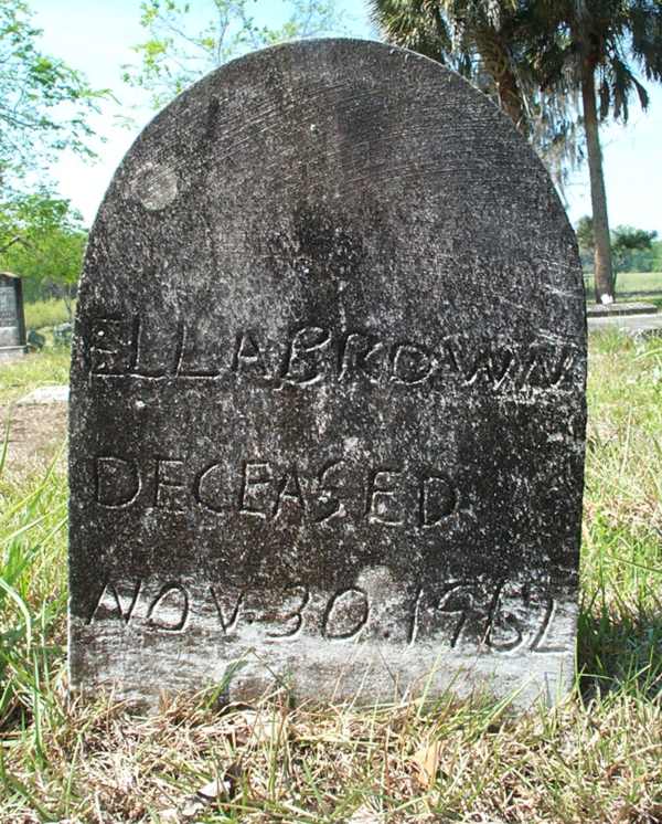 Ella Brown Gravestone Photo