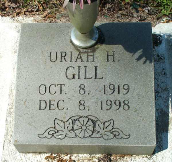 Uriah H. Gill Gravestone Photo