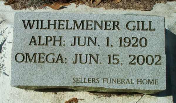 Wilhelmener Gill Gravestone Photo