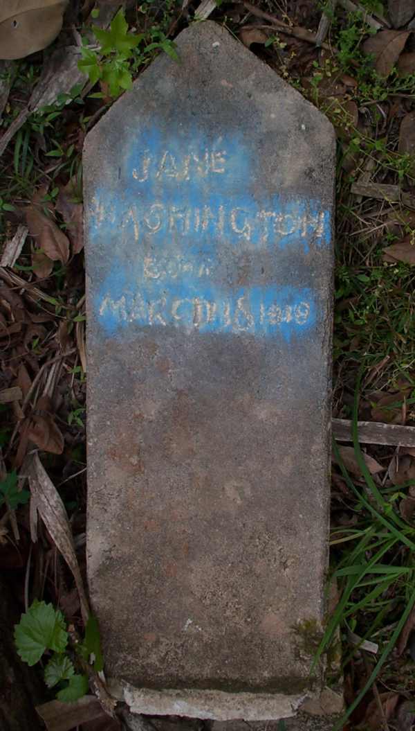 Jane Washington Gravestone Photo