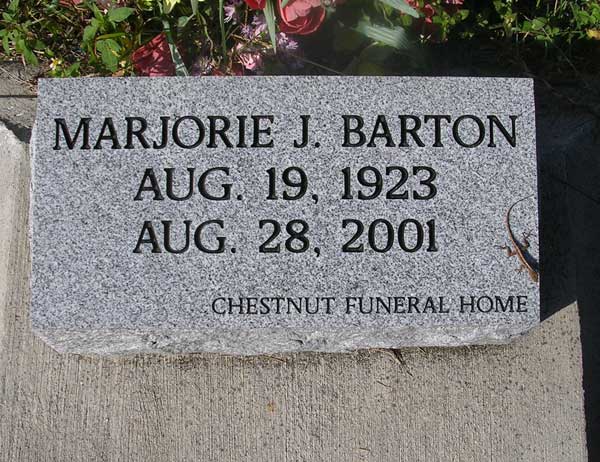 Marjorie J. Barton Gravestone Photo