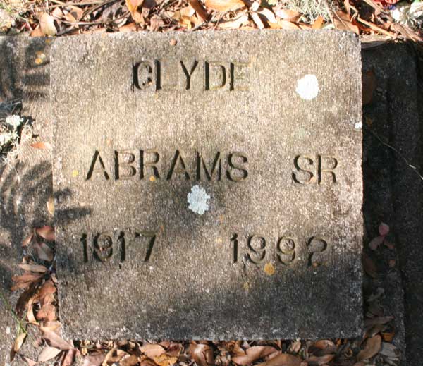 Clyde Abrams Gravestone Photo