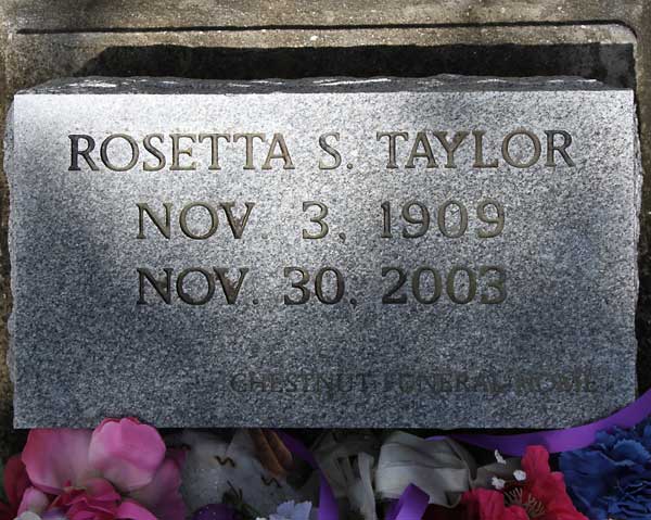 Rosetta S. Taylor Gravestone Photo