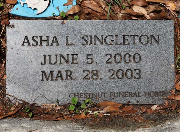 Asha L. Singleton Gravestone Photo