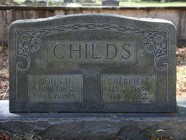 John H. & Cherrie E. Childs Gravestone Photo