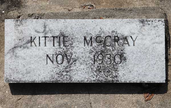 Kittie McCray Gravestone Photo