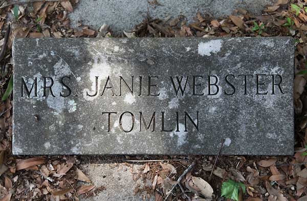 Mrs. Janie Webster Tomlin Gravestone Photo