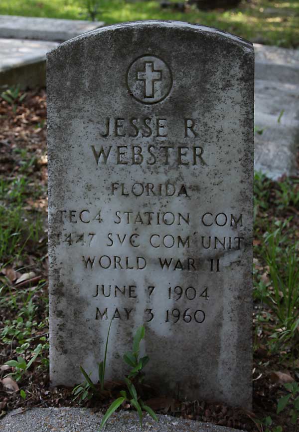 Jesse R. Webster Gravestone Photo