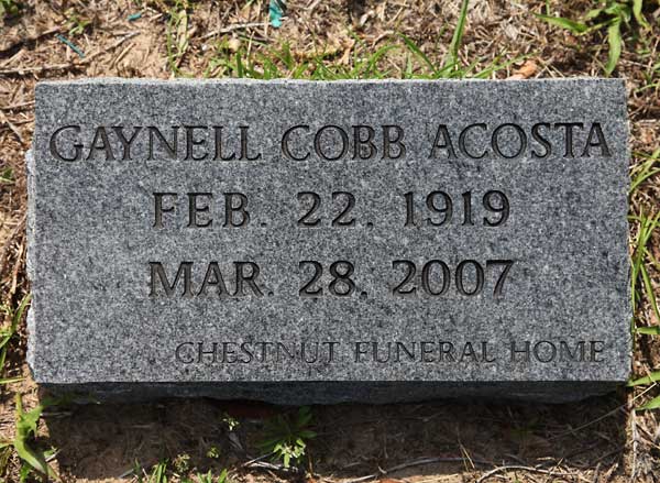 Gaynell Cobb Acosta Gravestone Photo