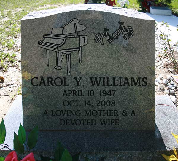 Carol Y. Williams Gravestone Photo