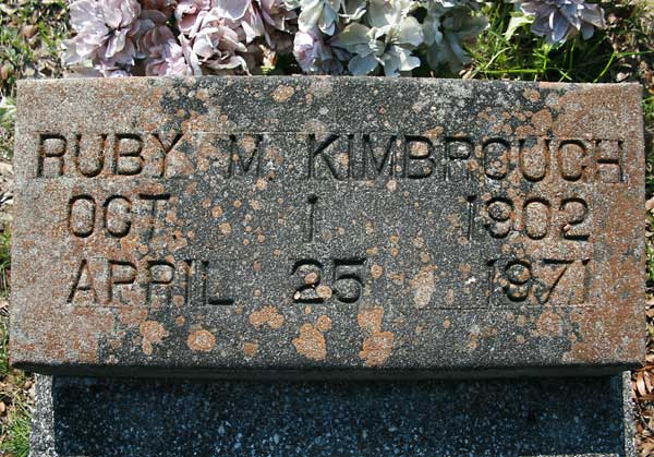 Ruby M. Kimbrough Gravestone Photo