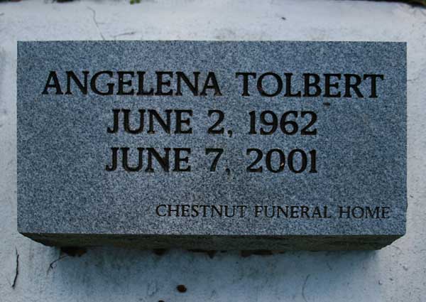 Angelina Tolbert Gravestone Photo