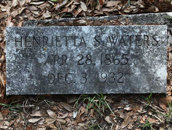 Henrietta S. Waters Gravestone Photo