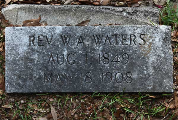 Rev. W. A. Waters Gravestone Photo