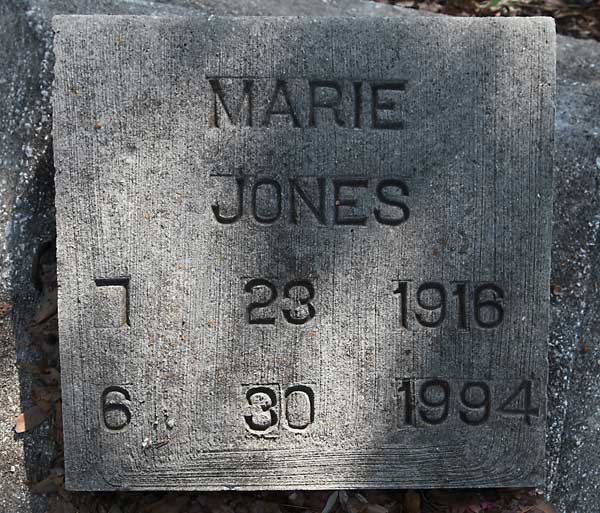 Marie Jones Gravestone Photo