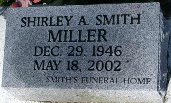 Shirley A. Smith Miller Gravestone Photo