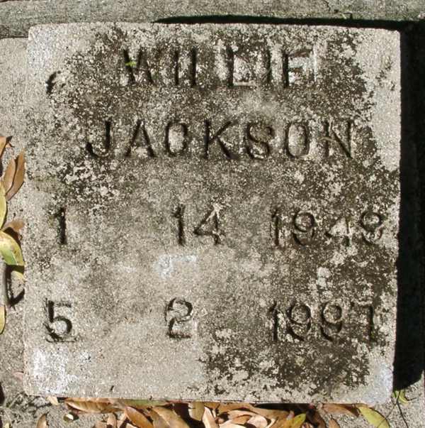 Willie Jackson Gravestone Photo