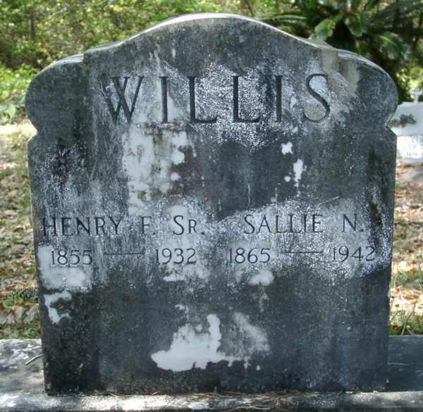 Henry F./Sallie N. Willis Gravestone Photo