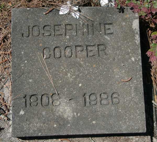 Josephine Cooper Gravestone Photo
