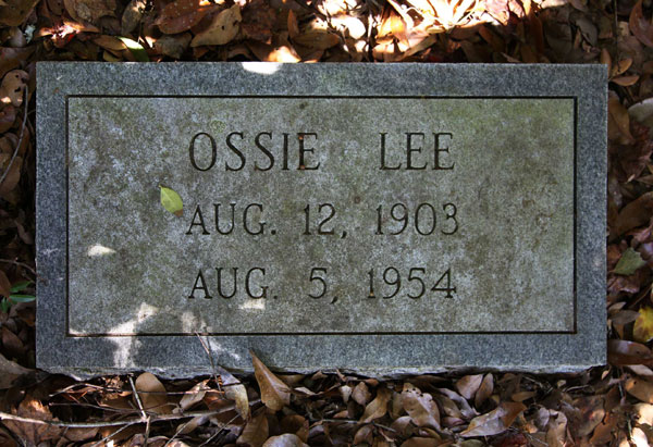 OSSIE LEE Gravestone Photo