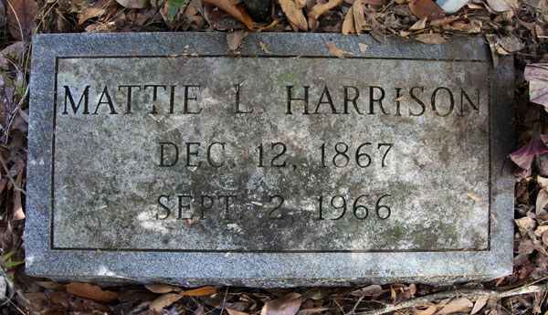 MATTIE L. HARRISON Gravestone Photo