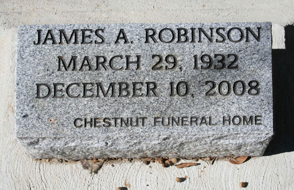 JAMES A. ROBINSON Gravestone Photo
