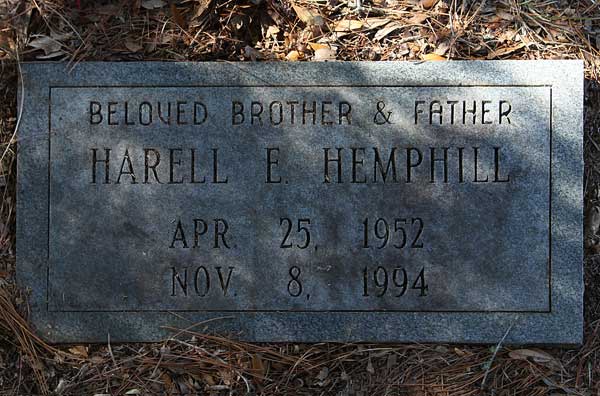Harell E. Hemphill Gravestone Photo