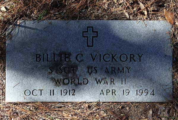 Billie C. Vickory Gravestone Photo