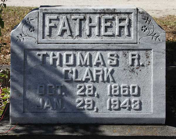 Thomas R. Clark Gravestone Photo